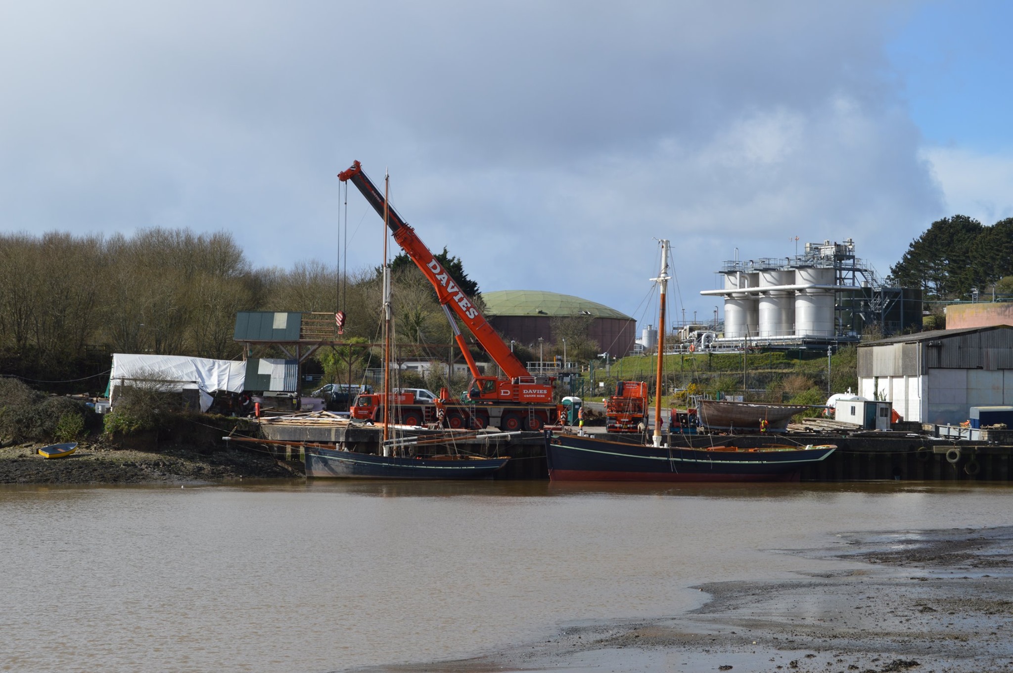68ft Falmouth Pilot cutter Pellew slightly dwarf's her smaller sister 46ft scillonian pilot cutter Agnes