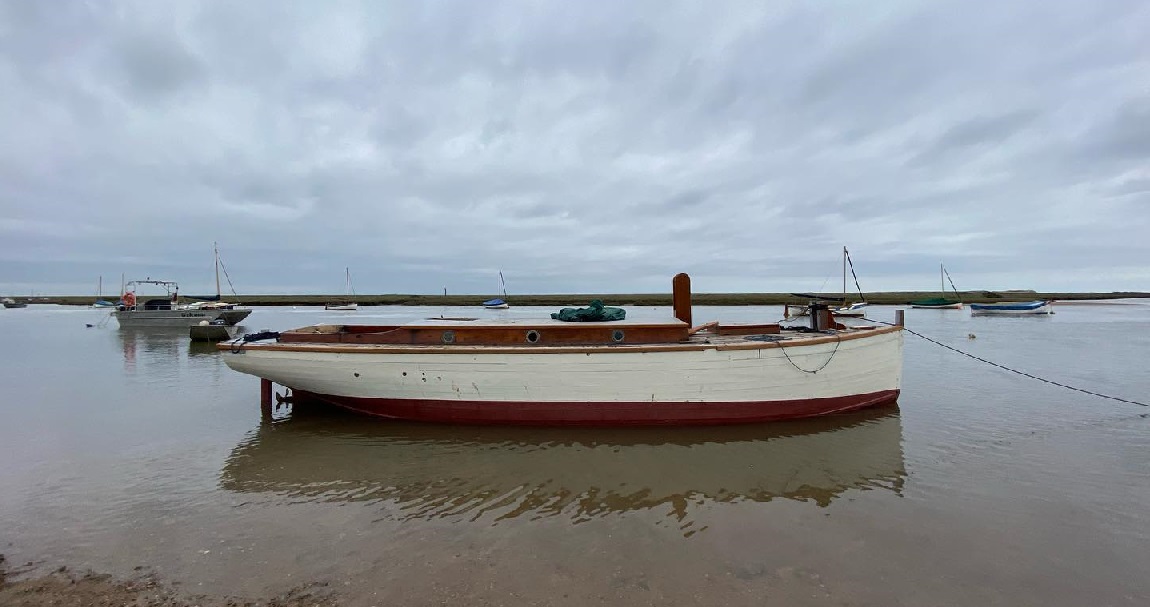 Growler back in the water after restoration, May 2023