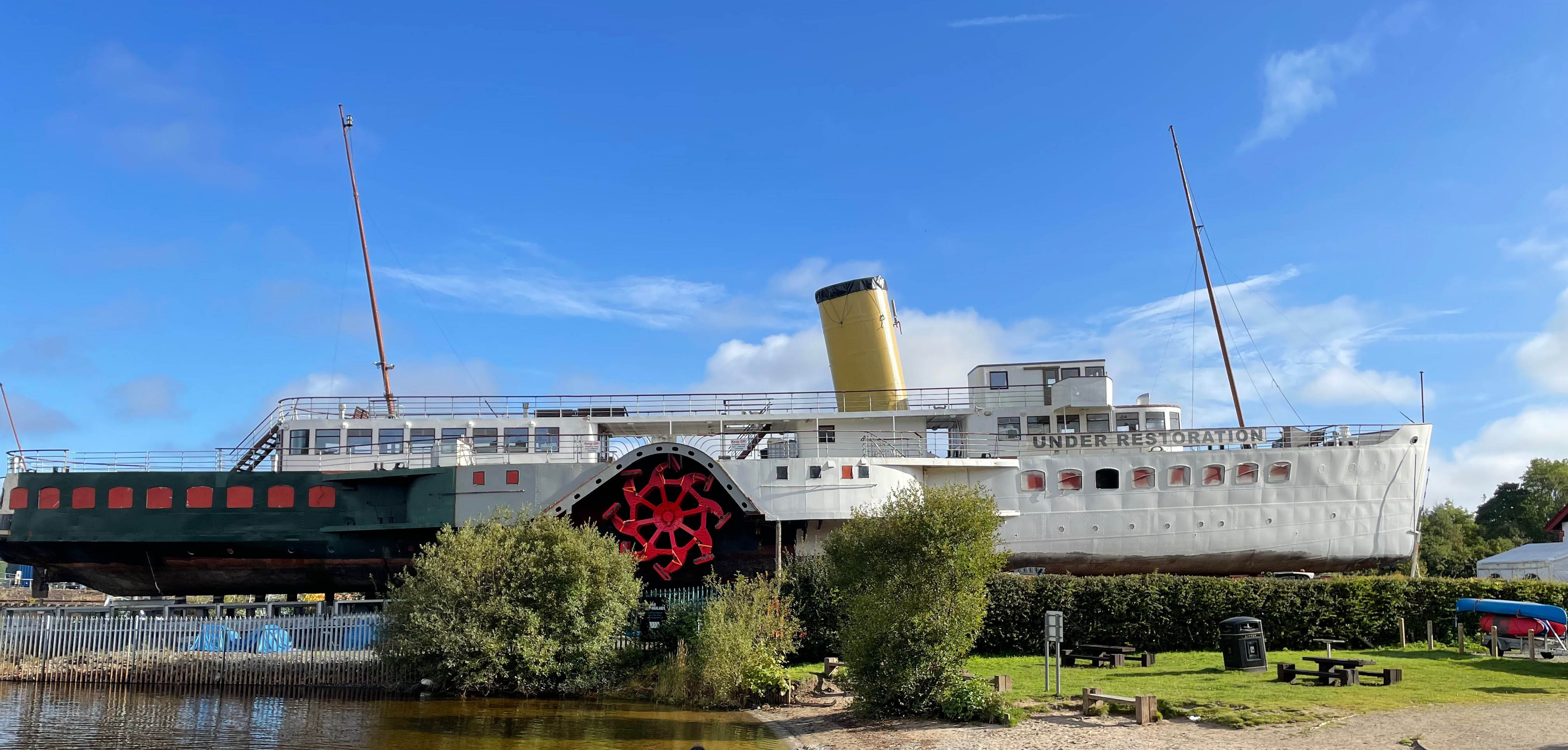 Maid of the Loch ship on the slipway