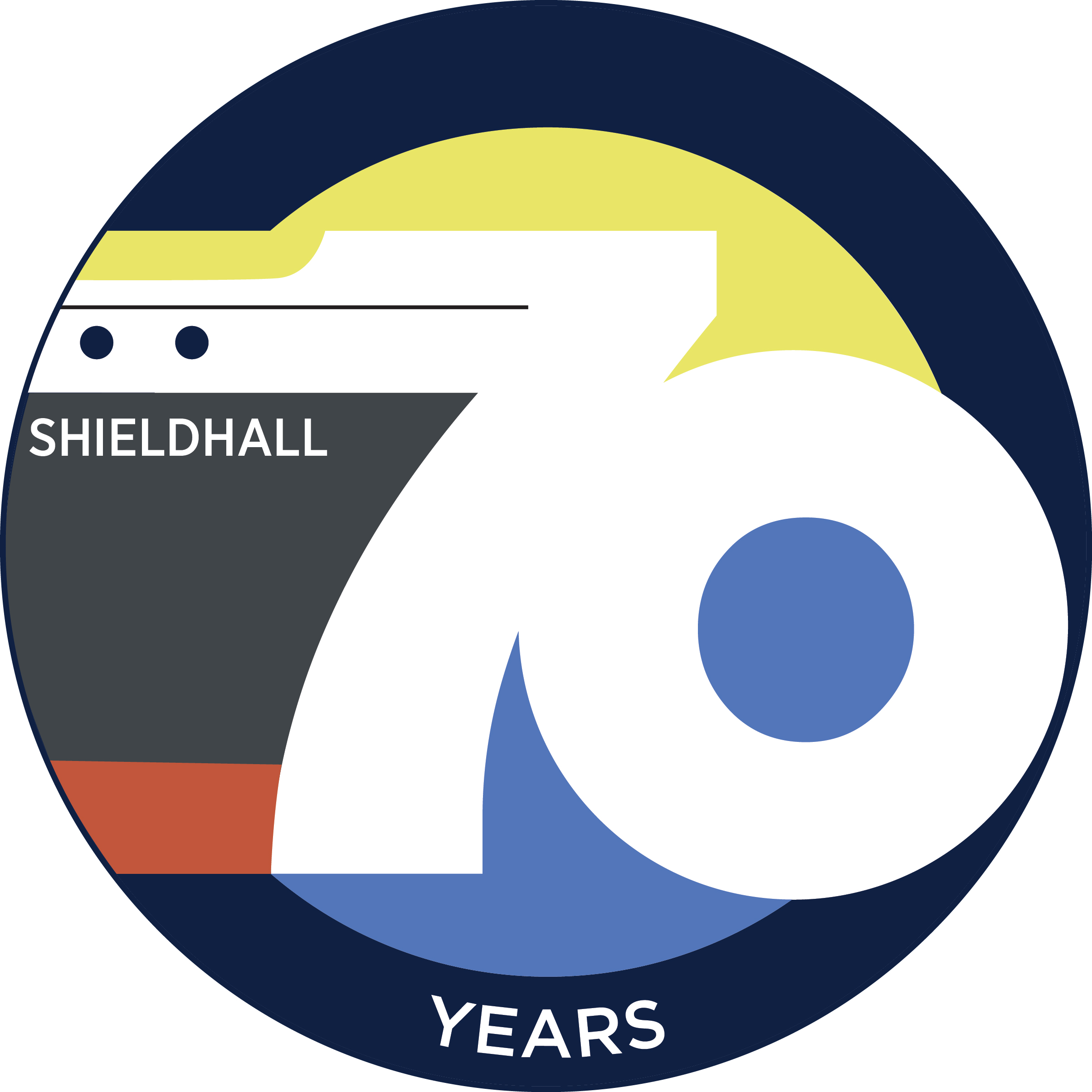 Logo of SS Shieldhall celebrating 70th anniversary of the steamship