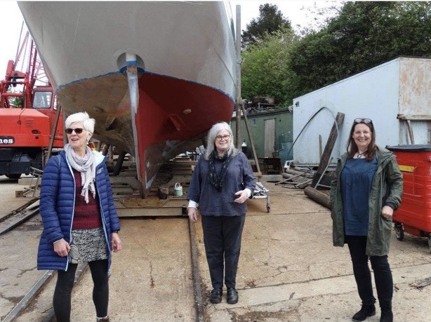 The Bread and Roses Barge team