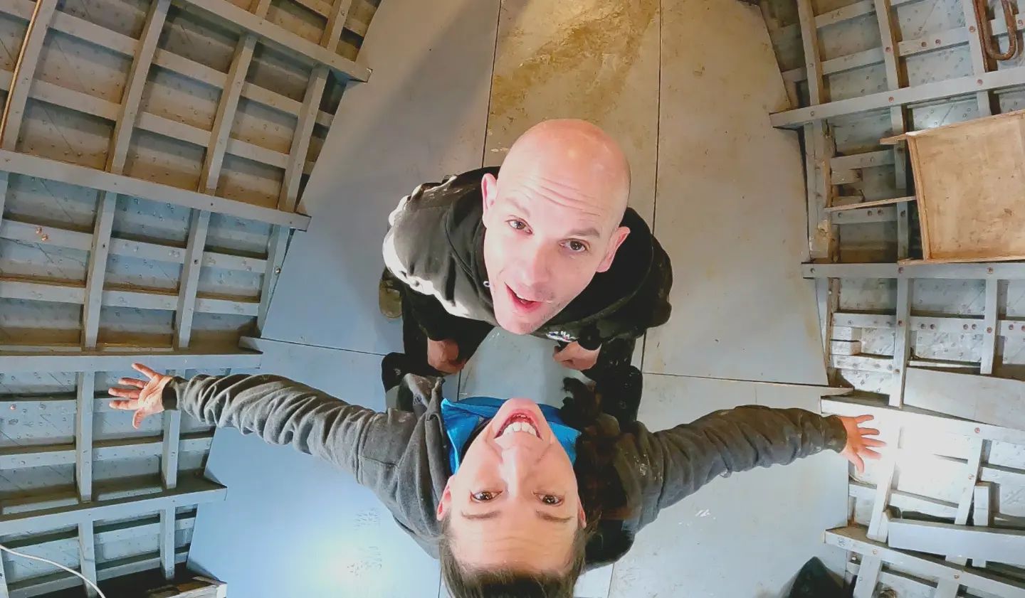 Ship Happens - completing interior woodwork in the bow, Feb 2023