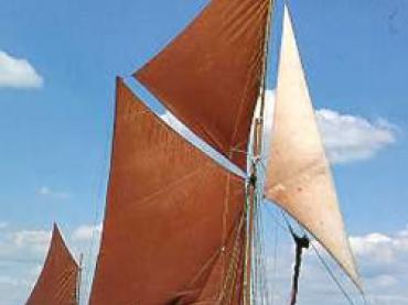 IRONSIDES - under sail.  Starboard side.