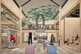 Concept design of the redeveloped museum's interior
