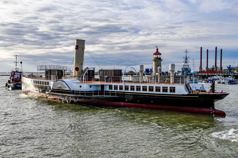 Medway Queen, starboard bow view