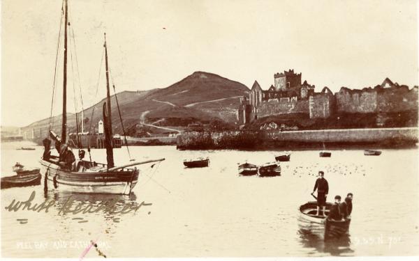 White Heather - period photo, found as a postcard in a shop in Peel